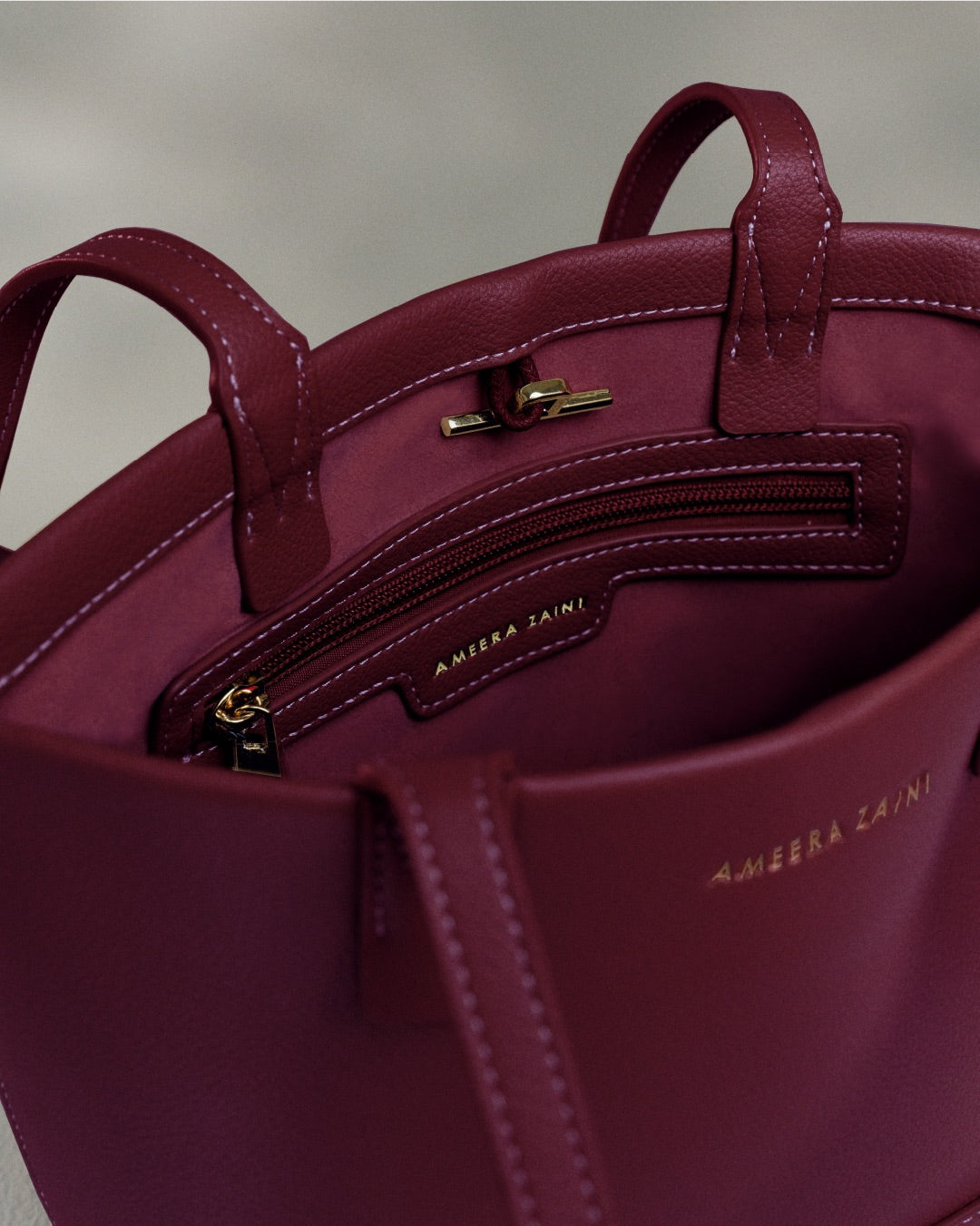 MULA MINI TOTE BAG BURGUNDY