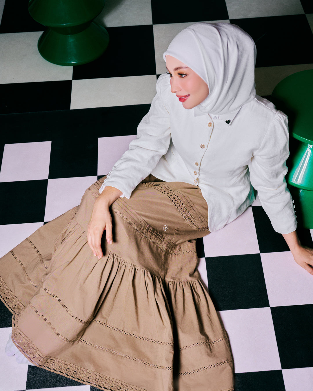 AZ PLAIN SKIRT COCO WHIRL