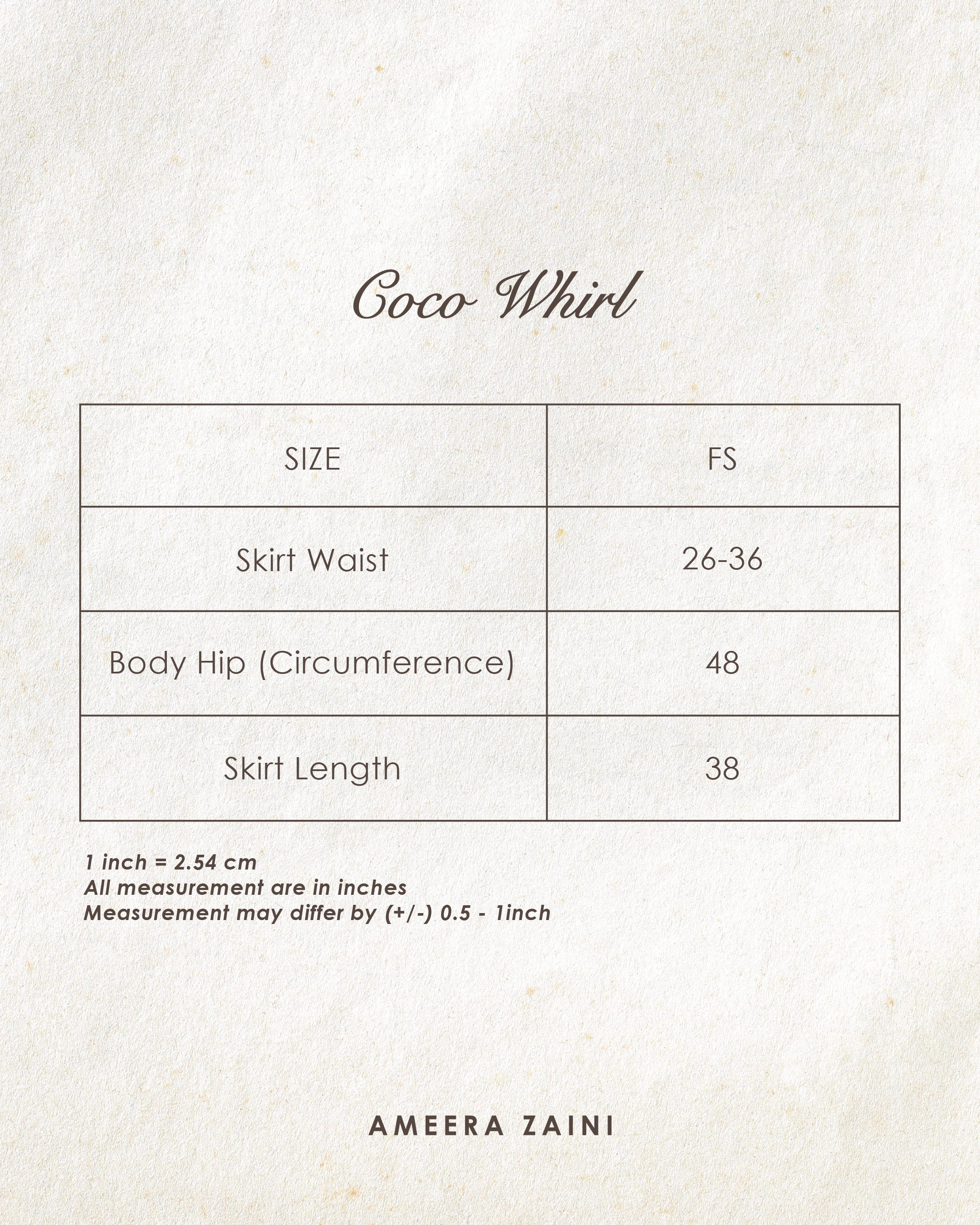 AZ PLAIN SKIRT COCO WHIRL