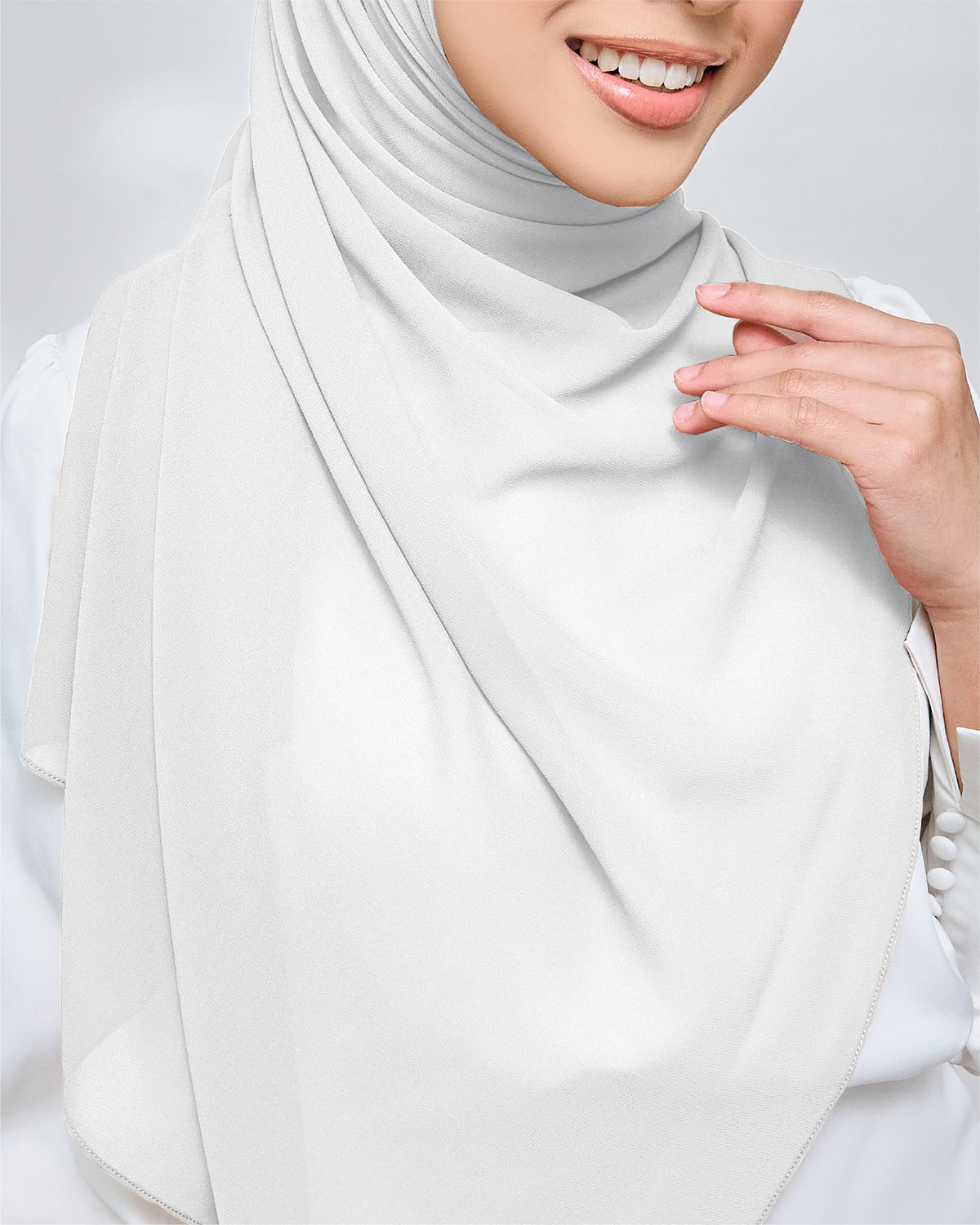 AZ IVY SHAWL NEW PURE WHITE