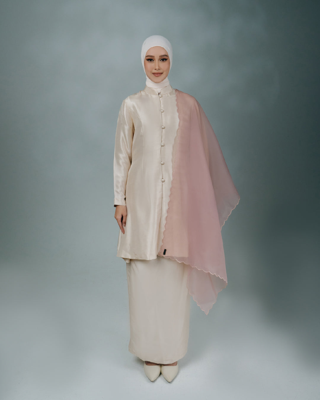 AZ MELATI ORGANZA SHAWL HAZELNUT