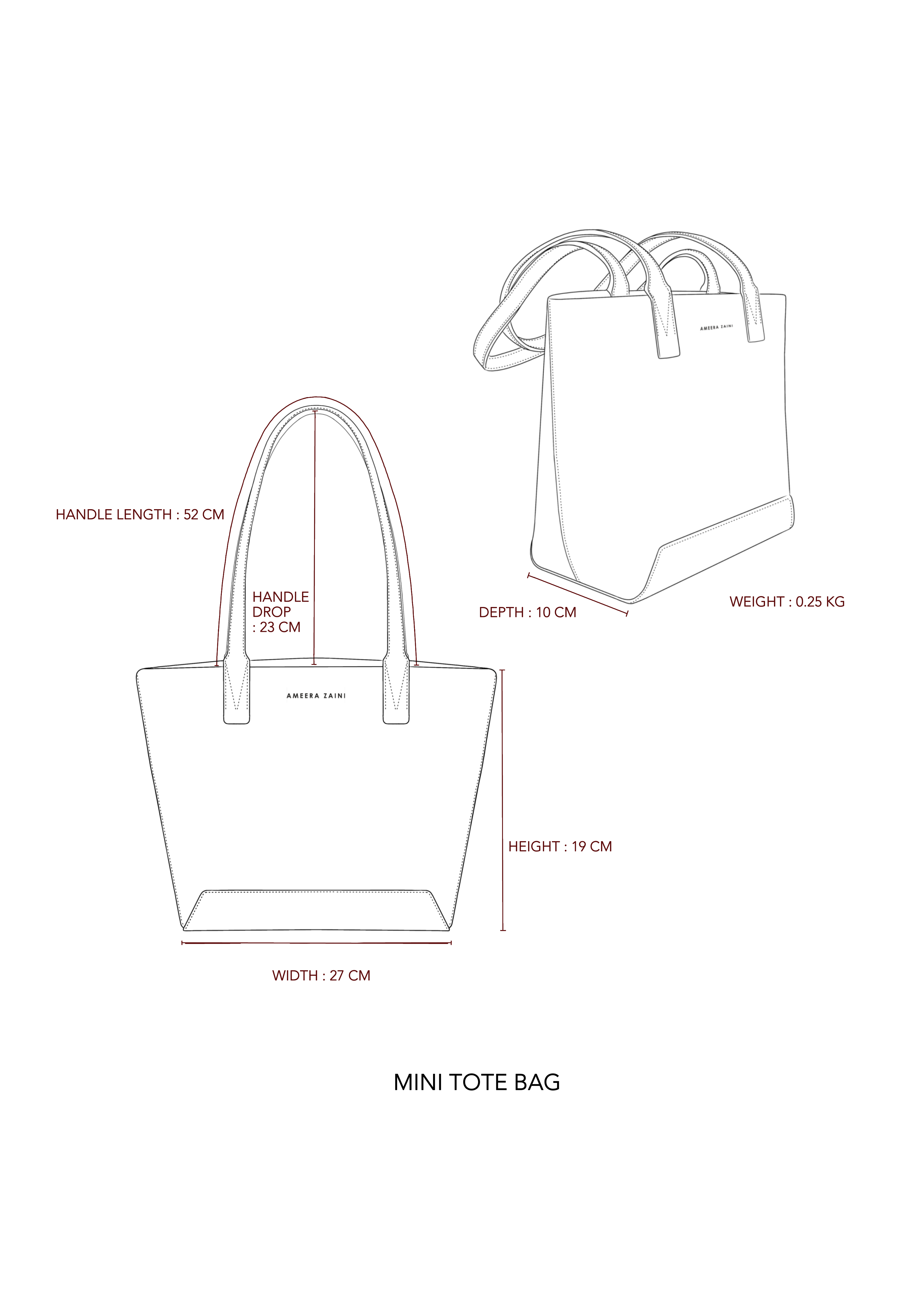 MULA MINI TOTE BAG BLACK