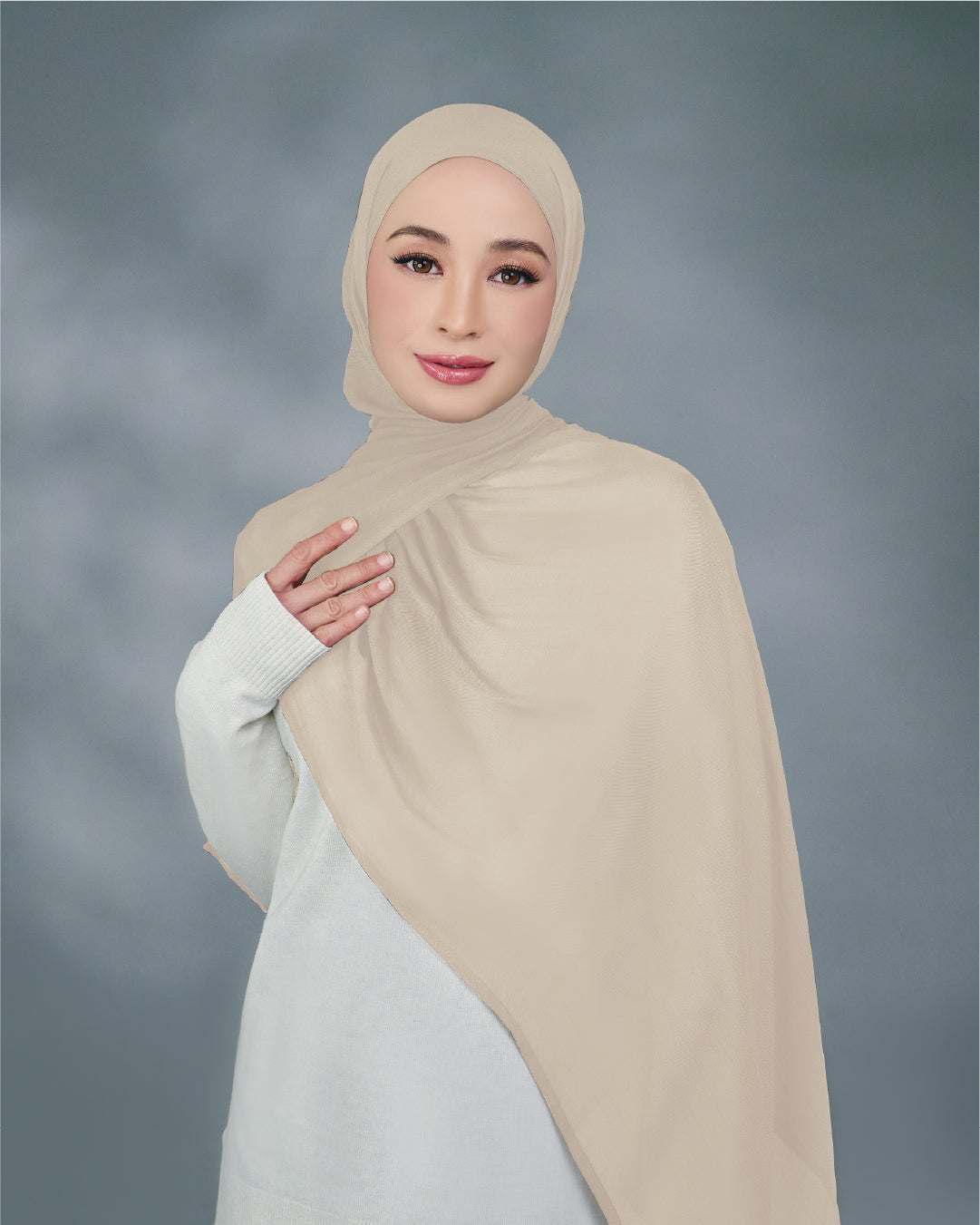 AZ NYNA SHAWL EGG SHELL