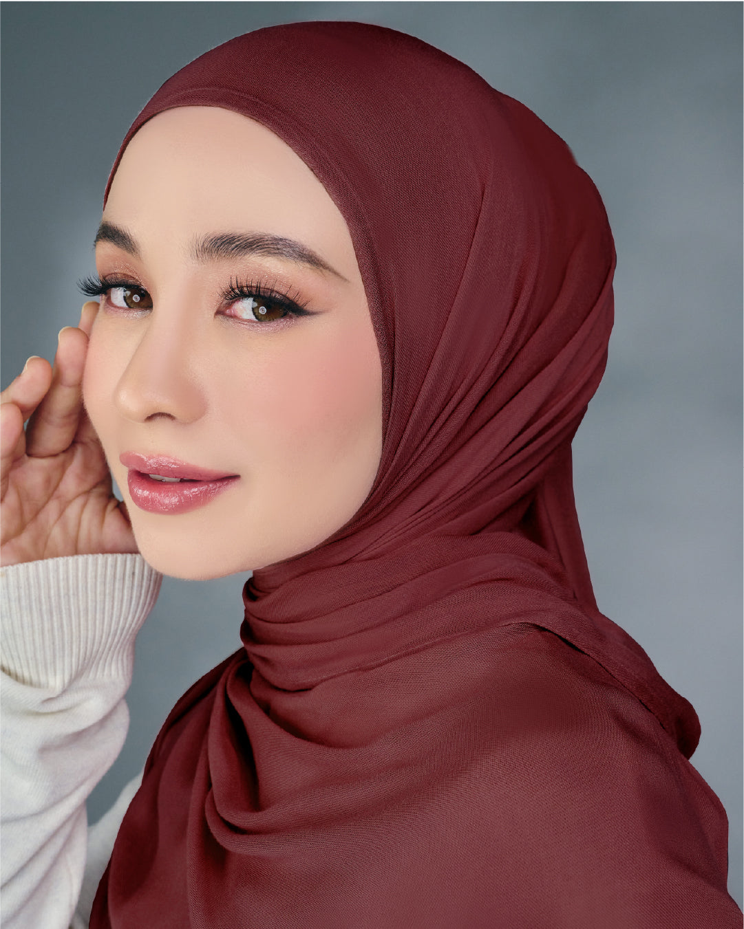 AZ NYNA SHAWL MERLOT