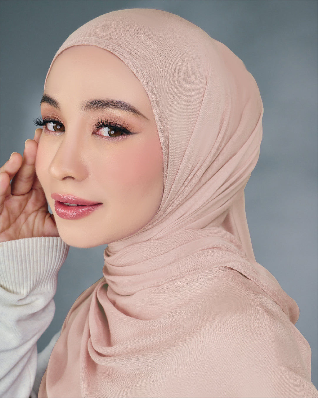 AZ NYNA SHAWL PASTEL PINK