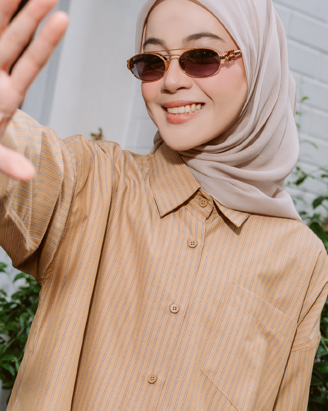 THE APRIL STRIPE SET CLASSIC BROWN