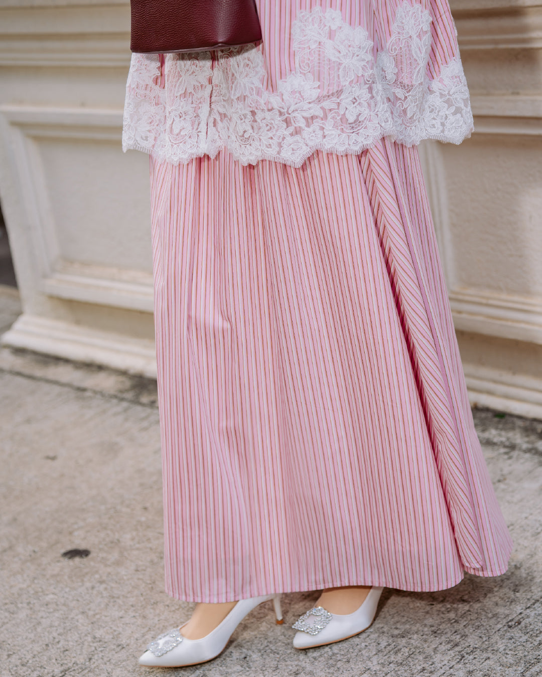 THE APRIL STRIPE SET CLASSIC PINK