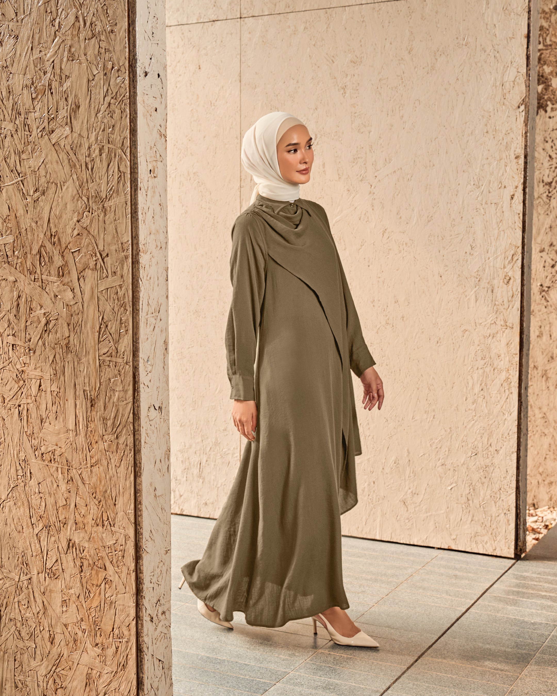 OREDIA DRESS - OLIVE