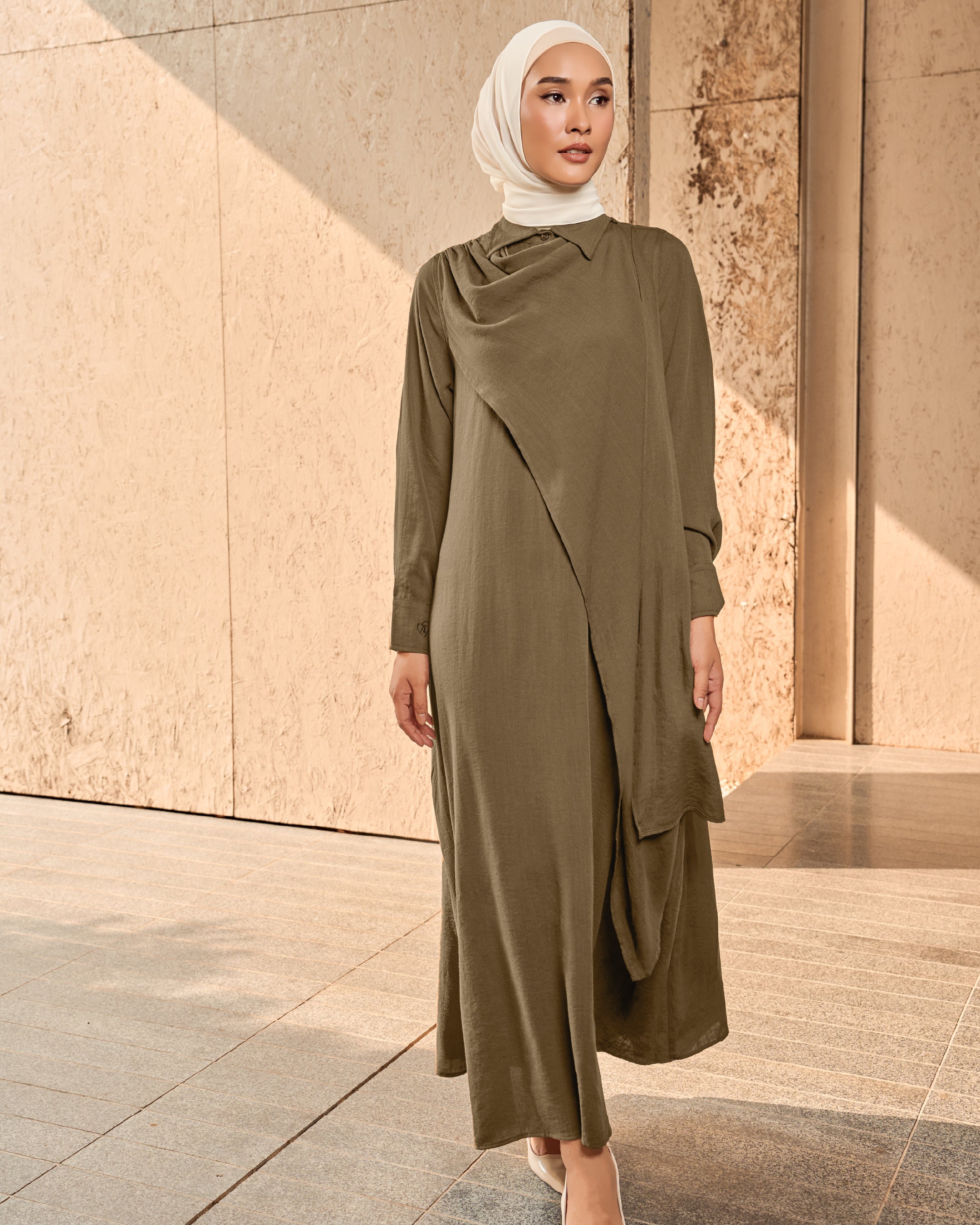 OREDIA DRESS - OLIVE