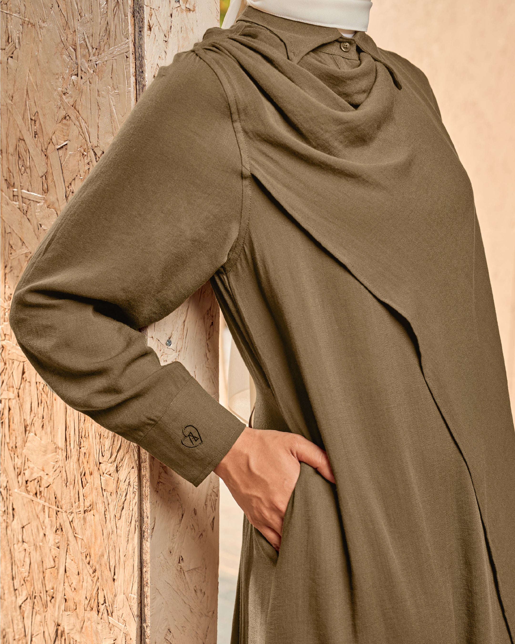 OREDIA DRESS - OLIVE