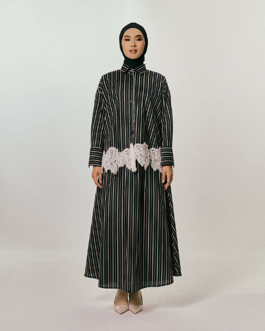THE APRIL STRIPE SET CLASSIC BLACK