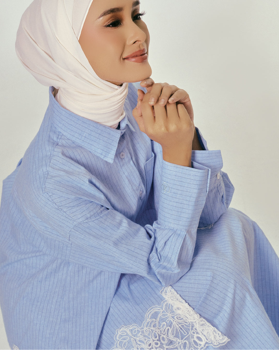 THE APRIL STRIPE SET WHISPER BLUE