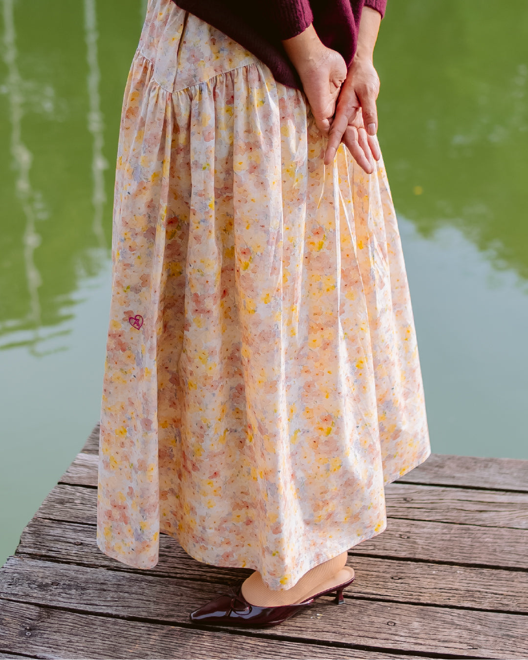 WANDERBLOOM SKIRT CARAMEL DAISY