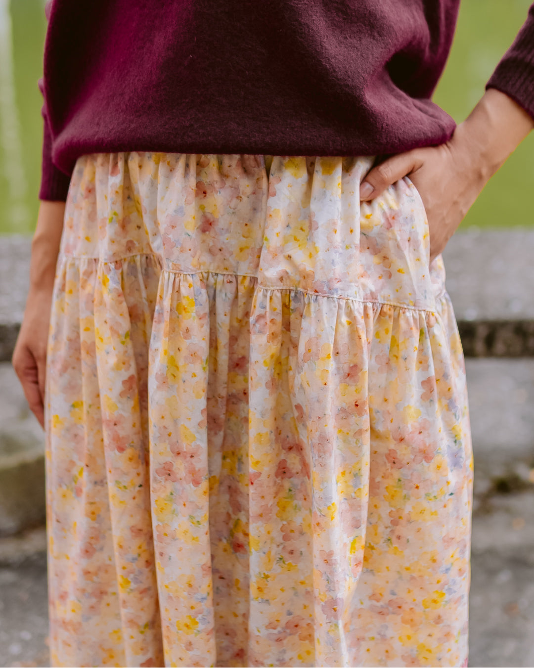 WANDERBLOOM SKIRT CARAMEL DAISY