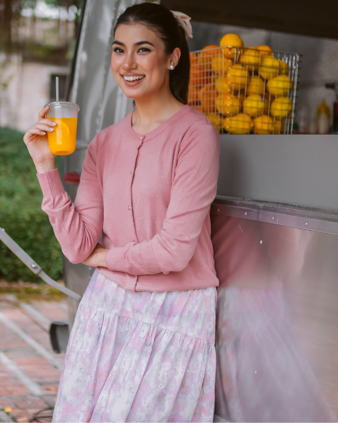 WANDERBLOOM SKIRT BLUSH DAHLIA
