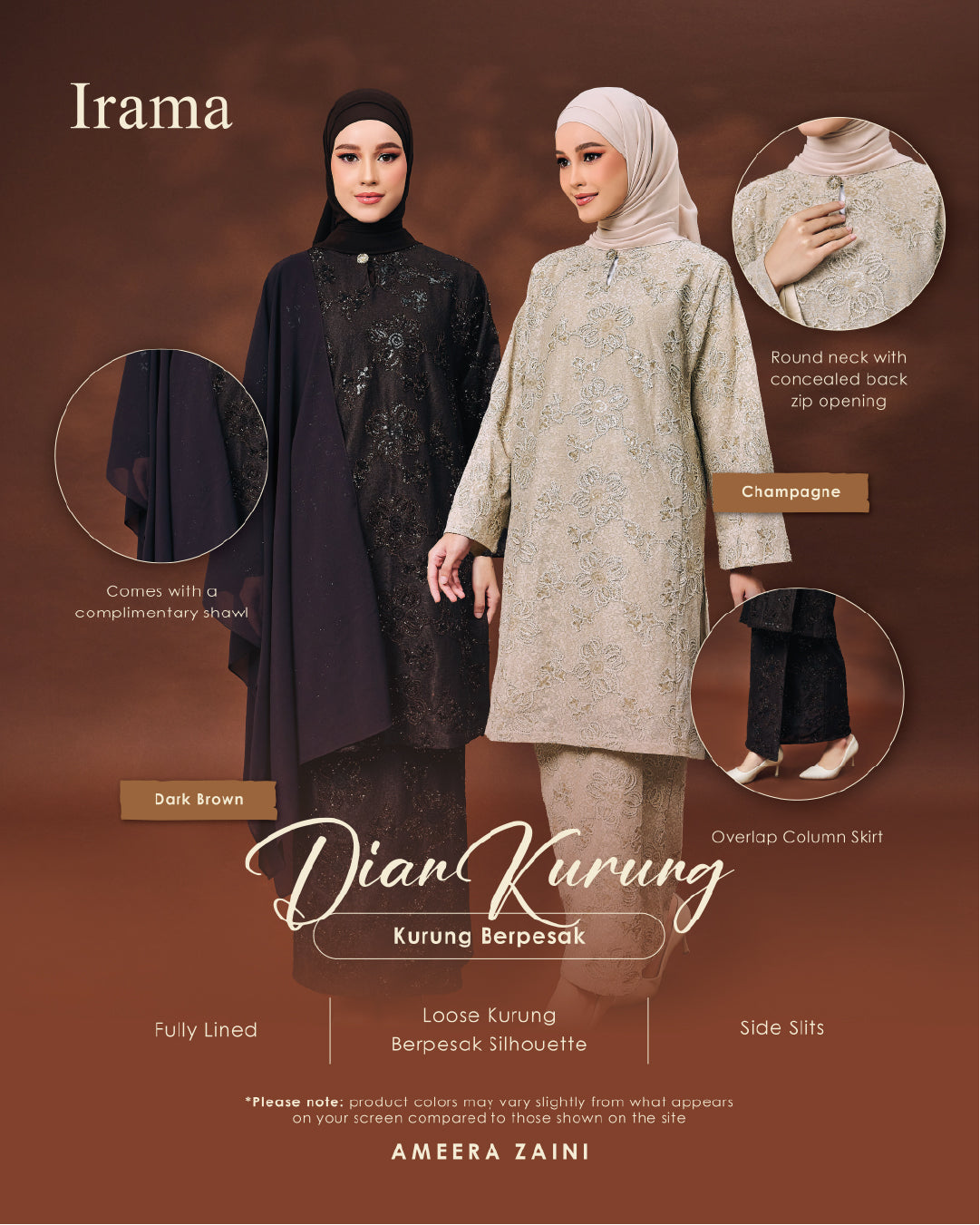 PART II: IRAMA - DIAN KURUNG DARK BROWN