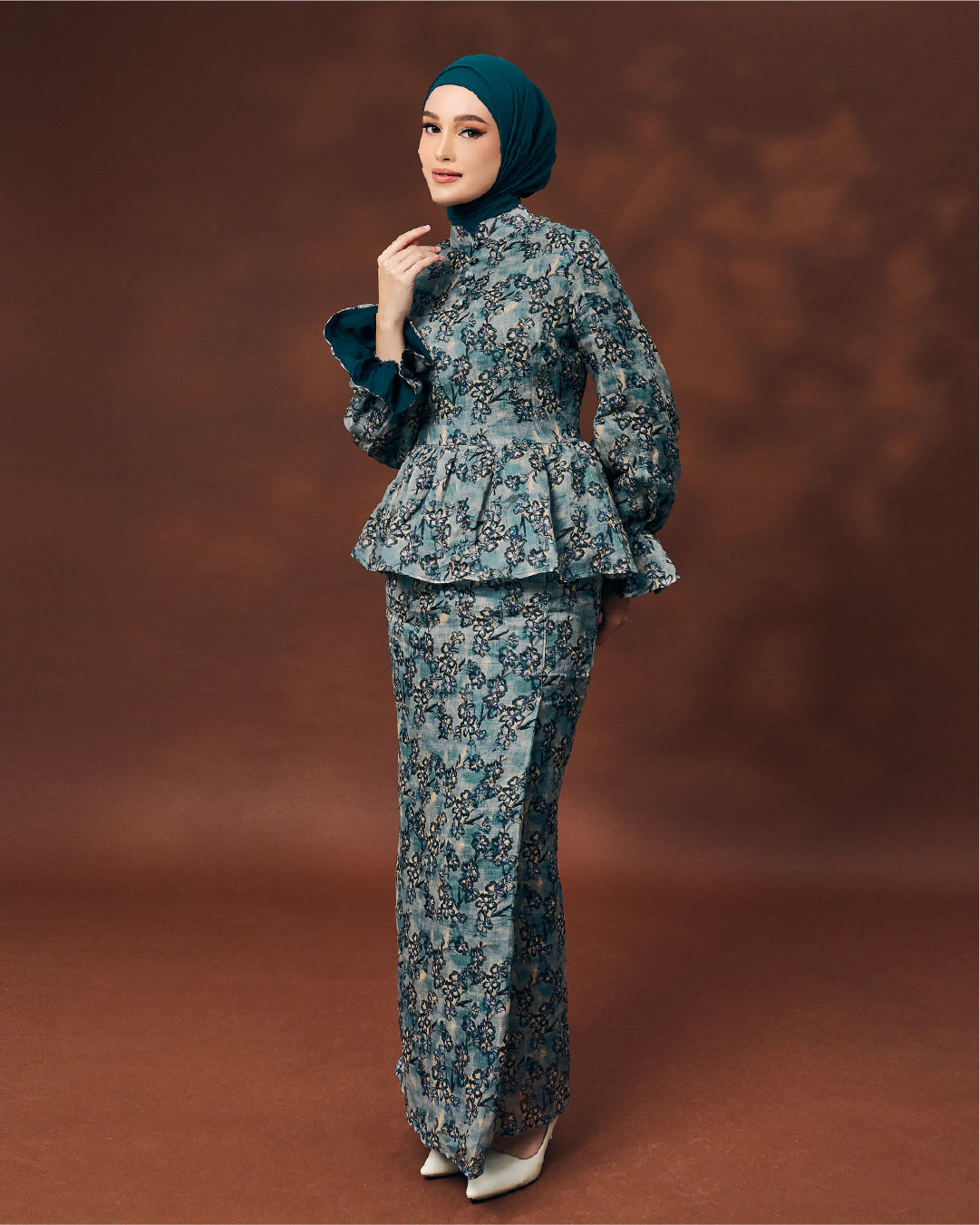 PART II: IRAMA - IRIS PEPLUM KURUNG TEAL BLUE