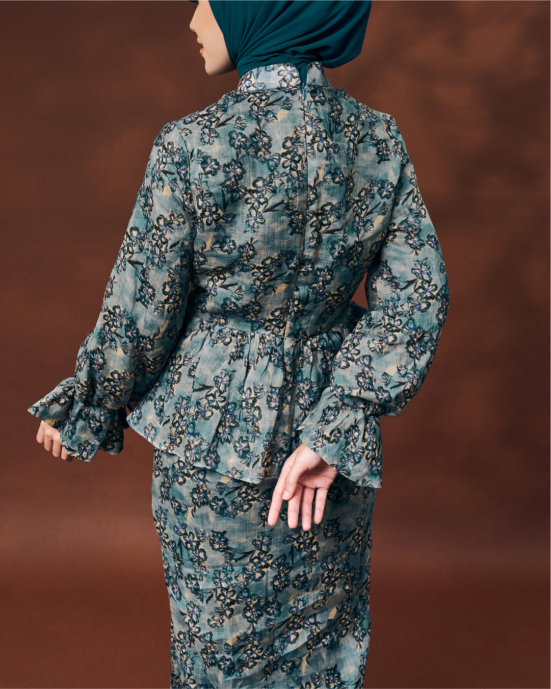 PART II: IRAMA - IRIS PEPLUM KURUNG TEAL BLUE