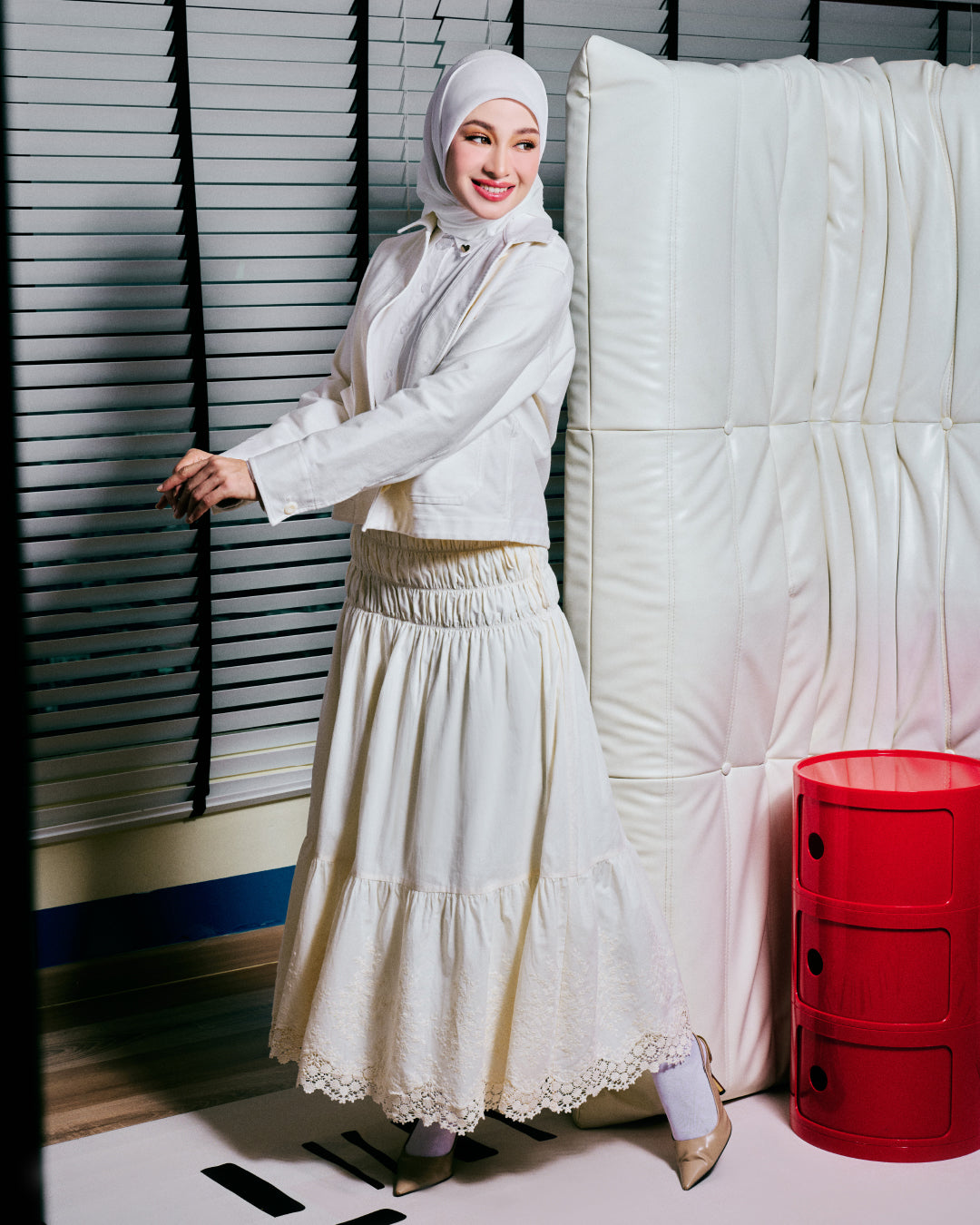 AZ PLAIN SKIRT CLOUD GATHER