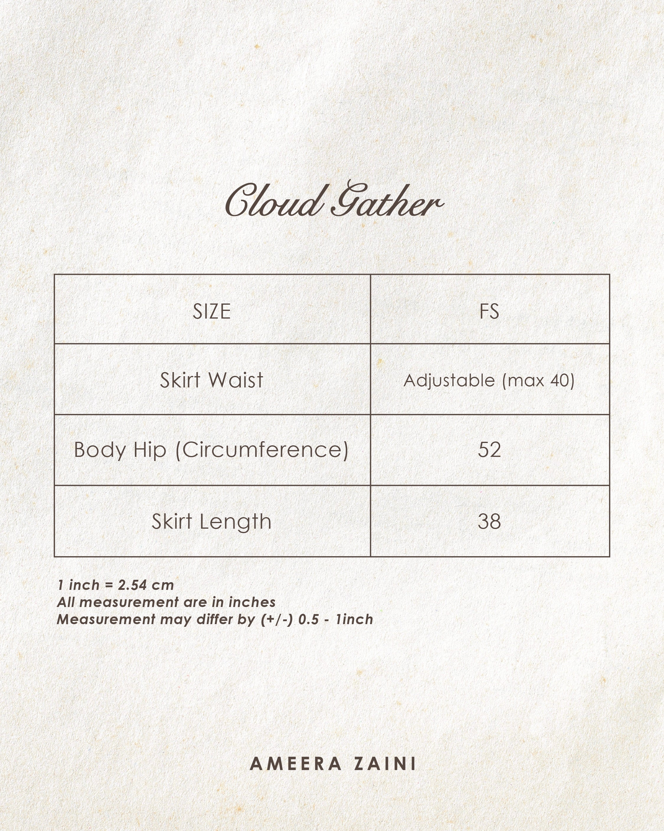 AZ PLAIN SKIRT CLOUD GATHER