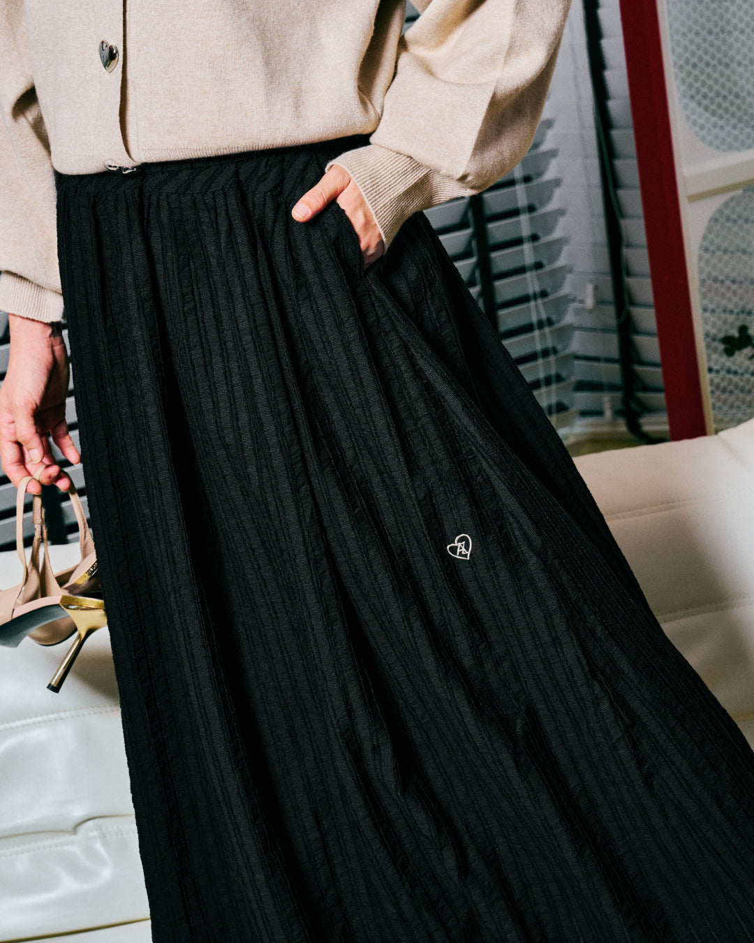 AZ PLAIN SKIRT NIGHT WHIMSY