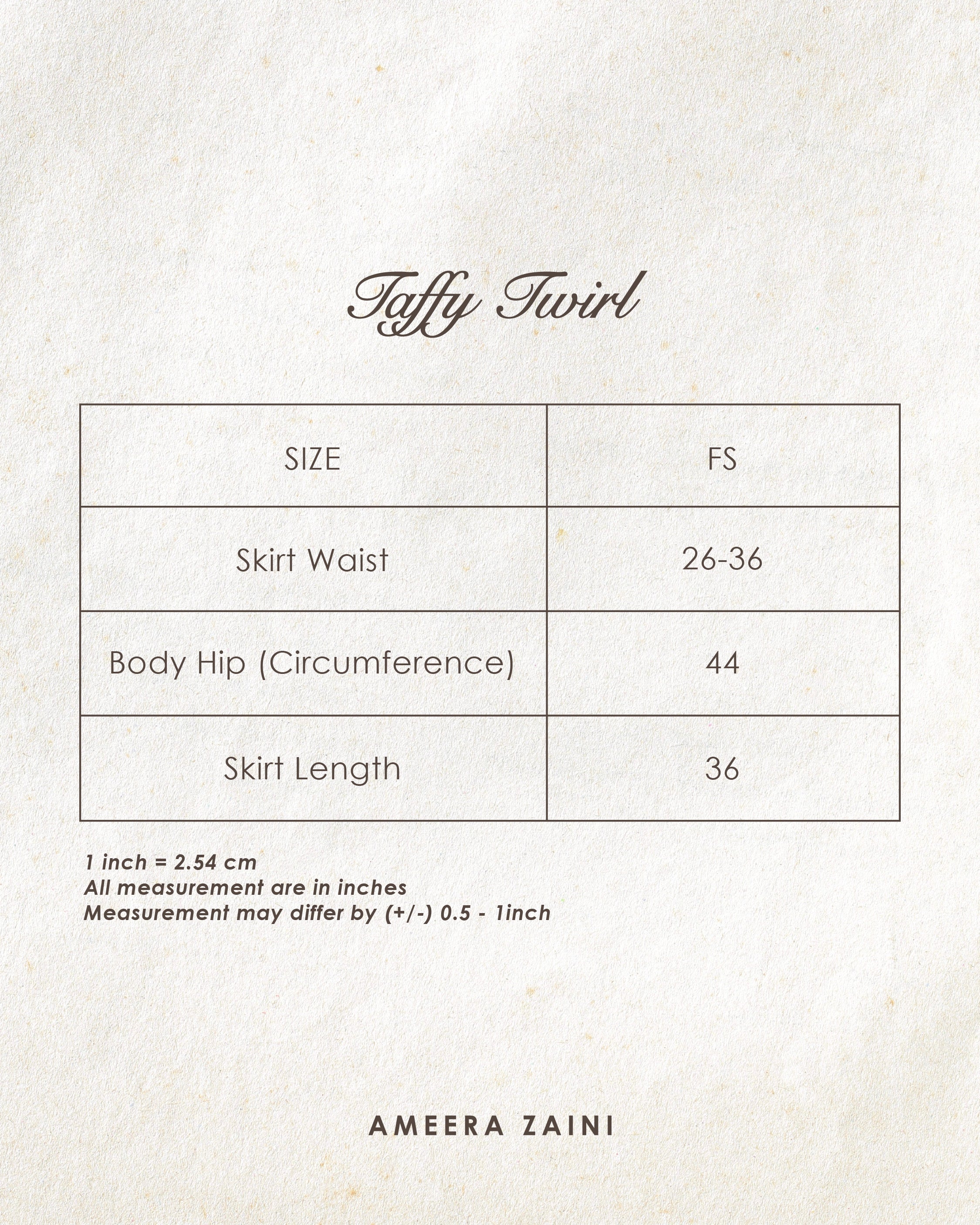 AZ PLAIN SKIRT TAFFY TWIRL