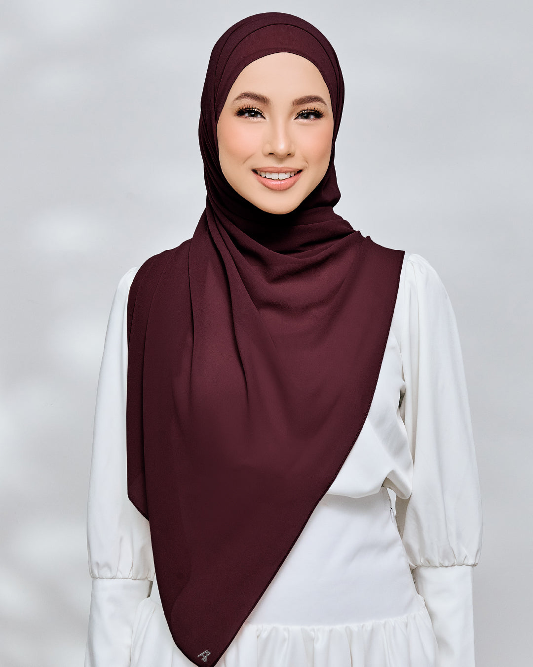 AZ IVY SHAWL BURGUNDY