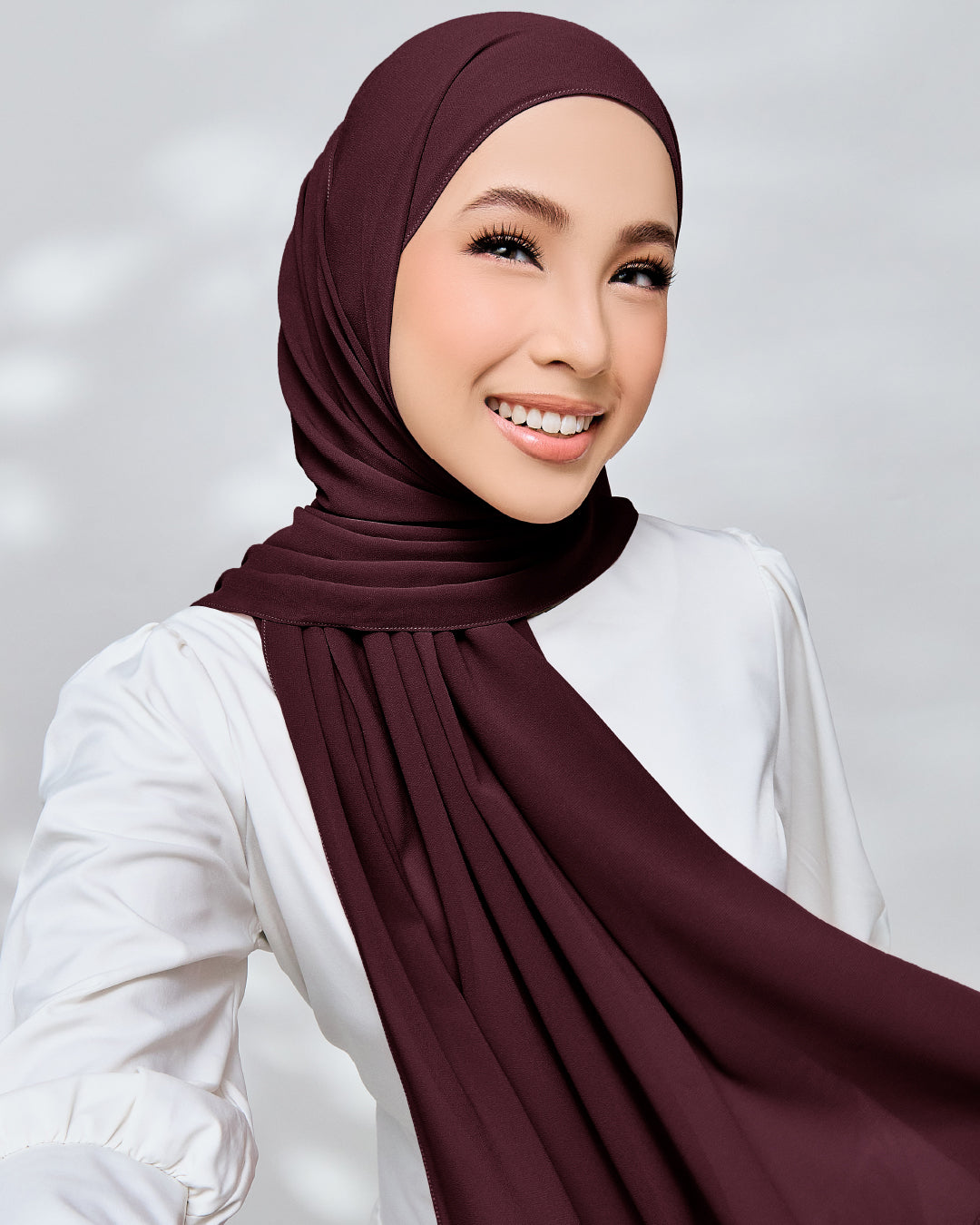 AZ IVY SHAWL BURGUNDY