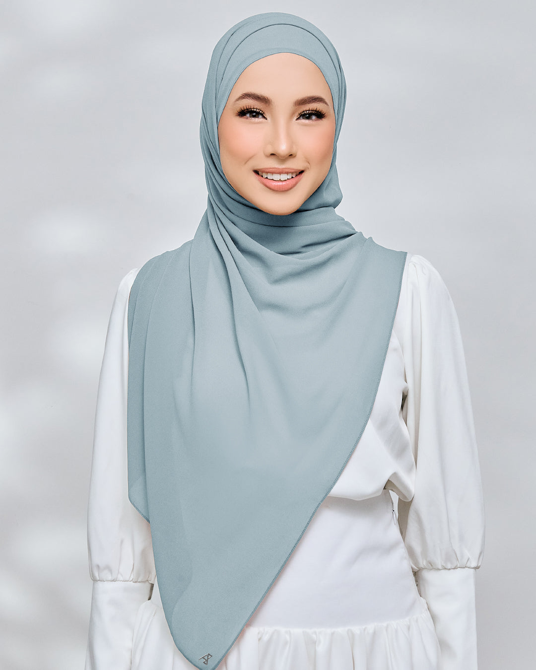 AZ IVY SHAWL DUSTY BLUE