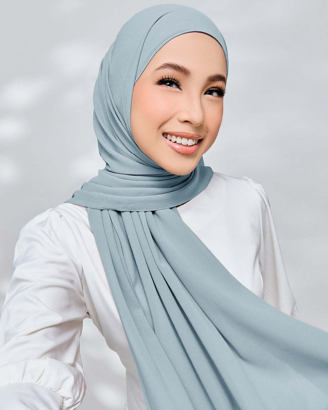 AZ IVY SHAWL DUSTY BLUE