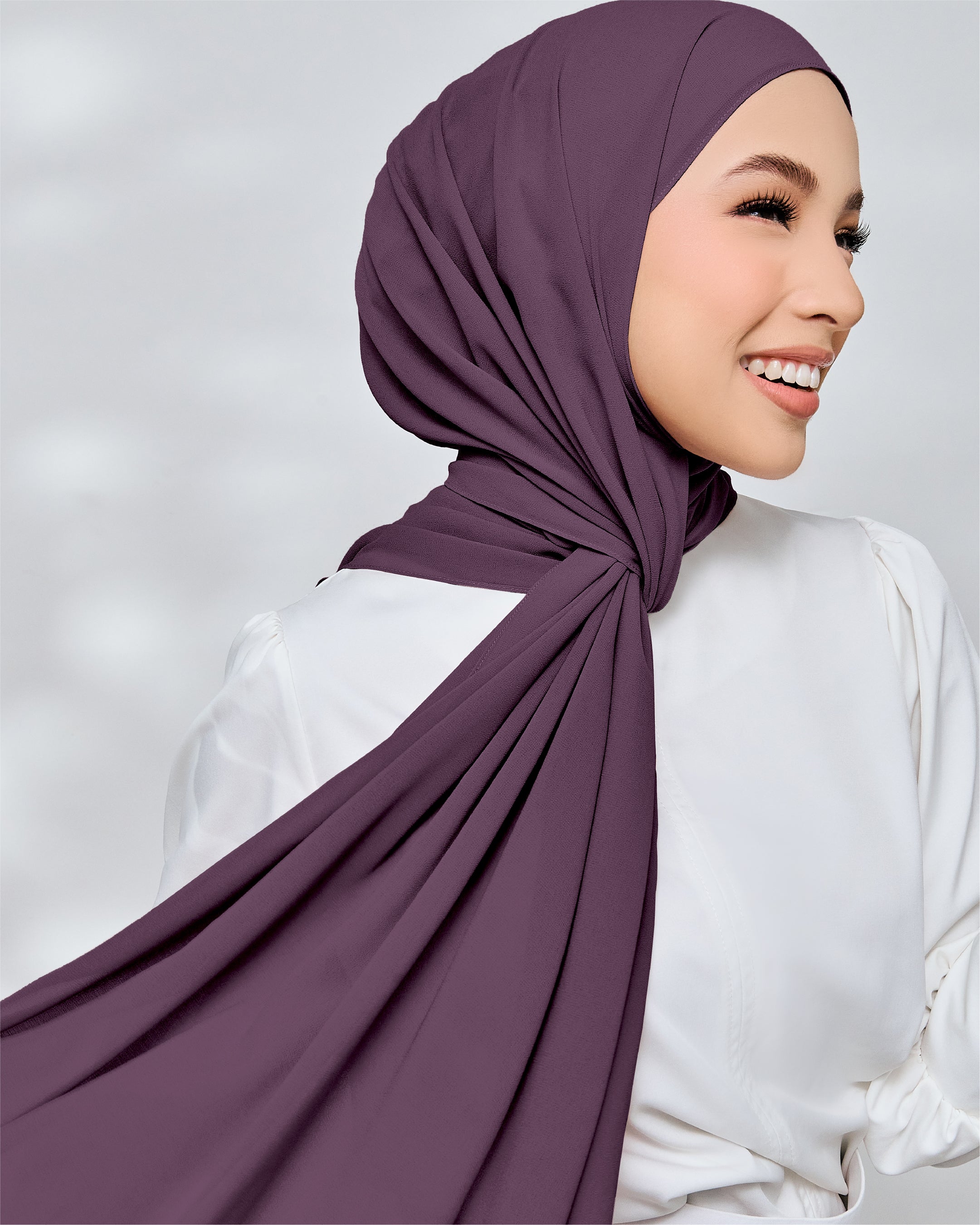 AZ IVY SHAWL NEW PLUMBERRY