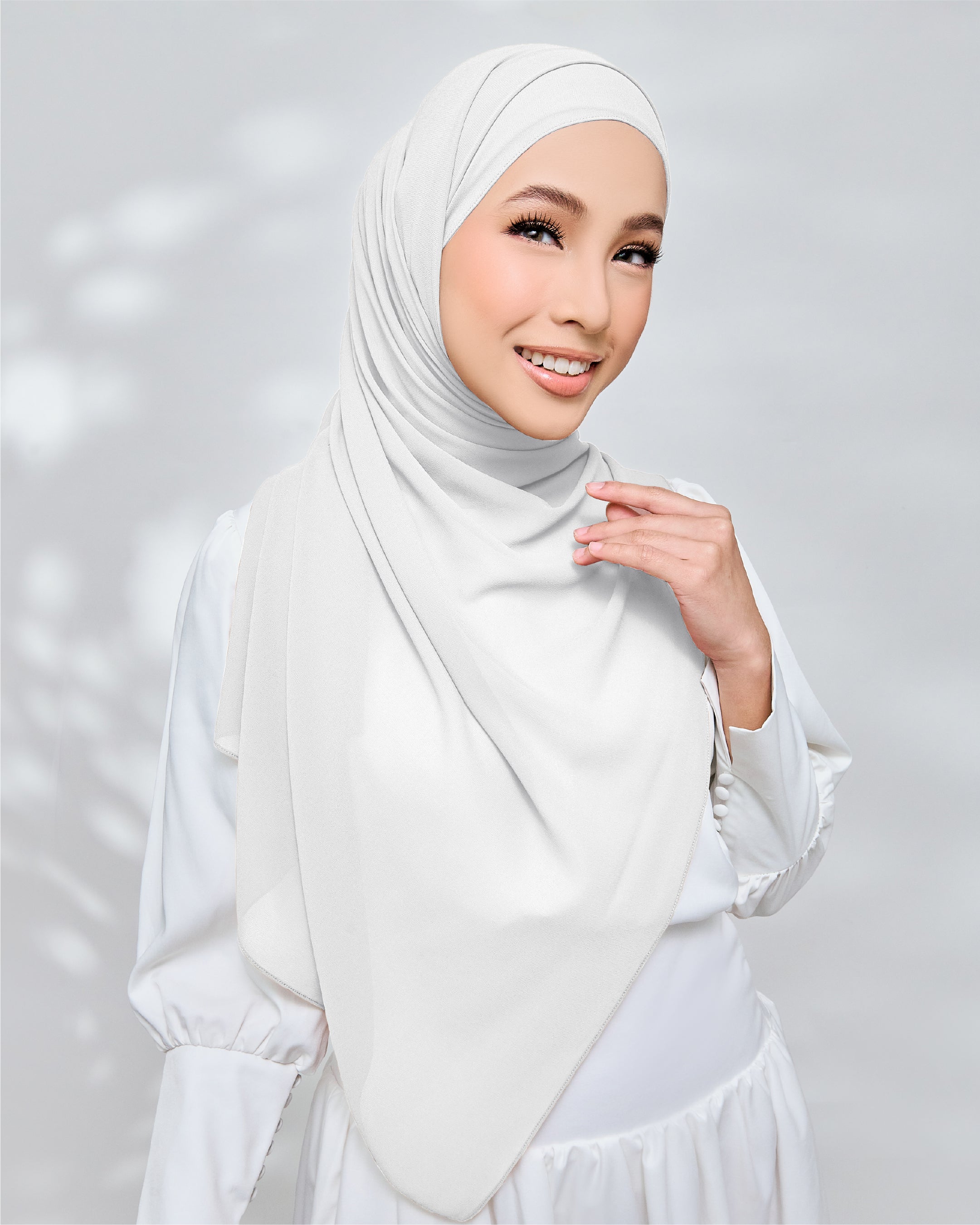 AZ IVY SHAWL NEW PURE WHITE