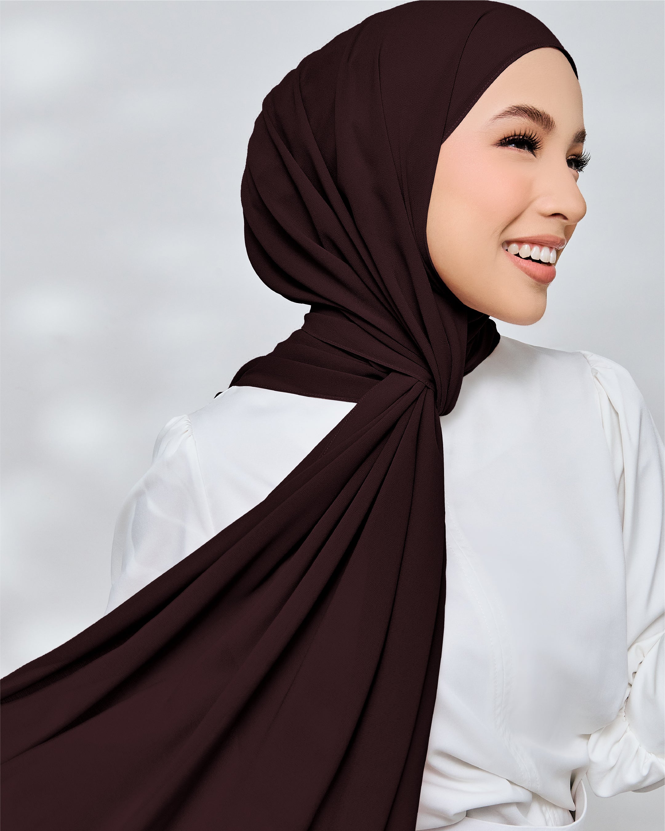 AZ IVY SHAWL NEW RICH BROWN