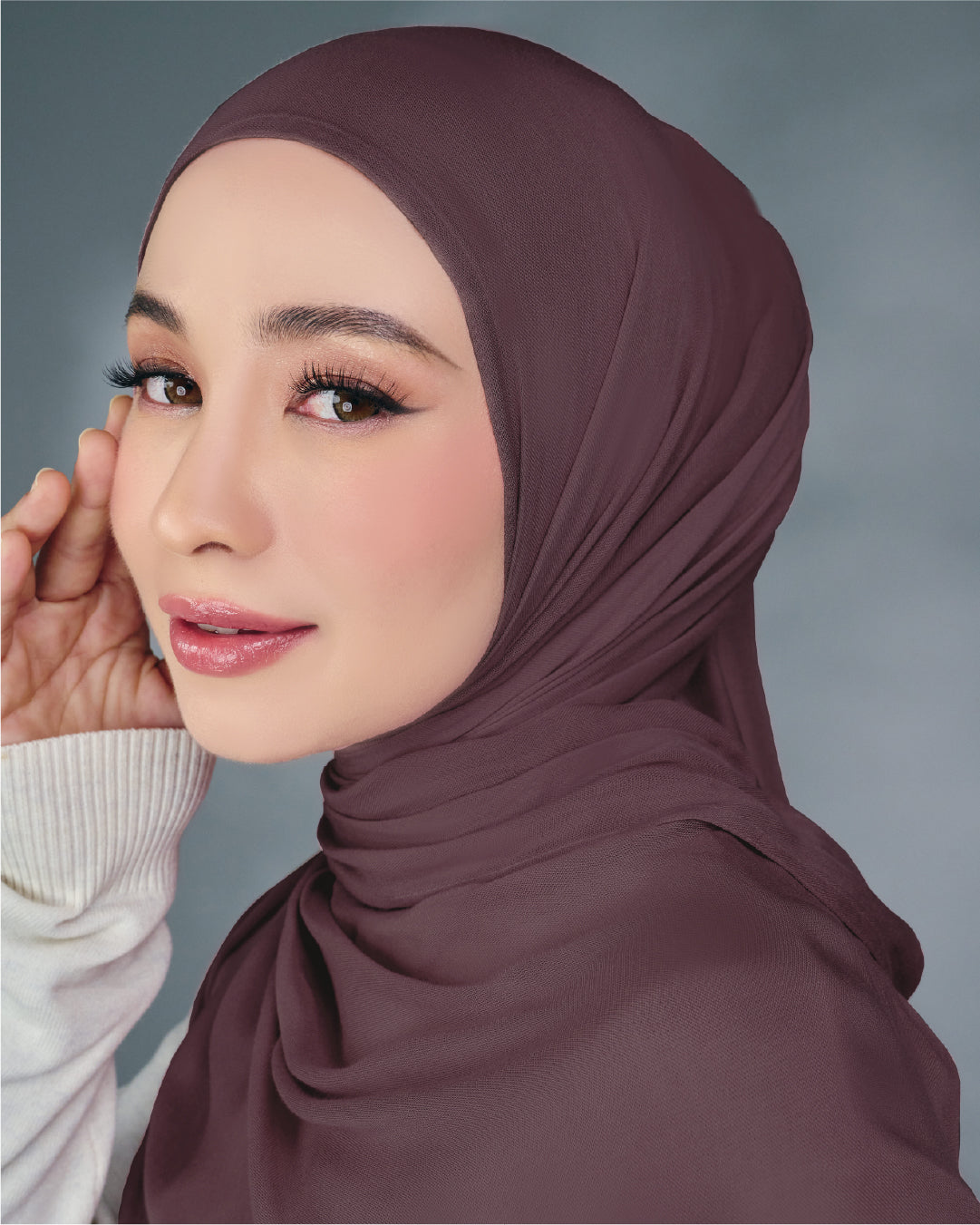 AZ NYNA SHAWL DEEP PLUM