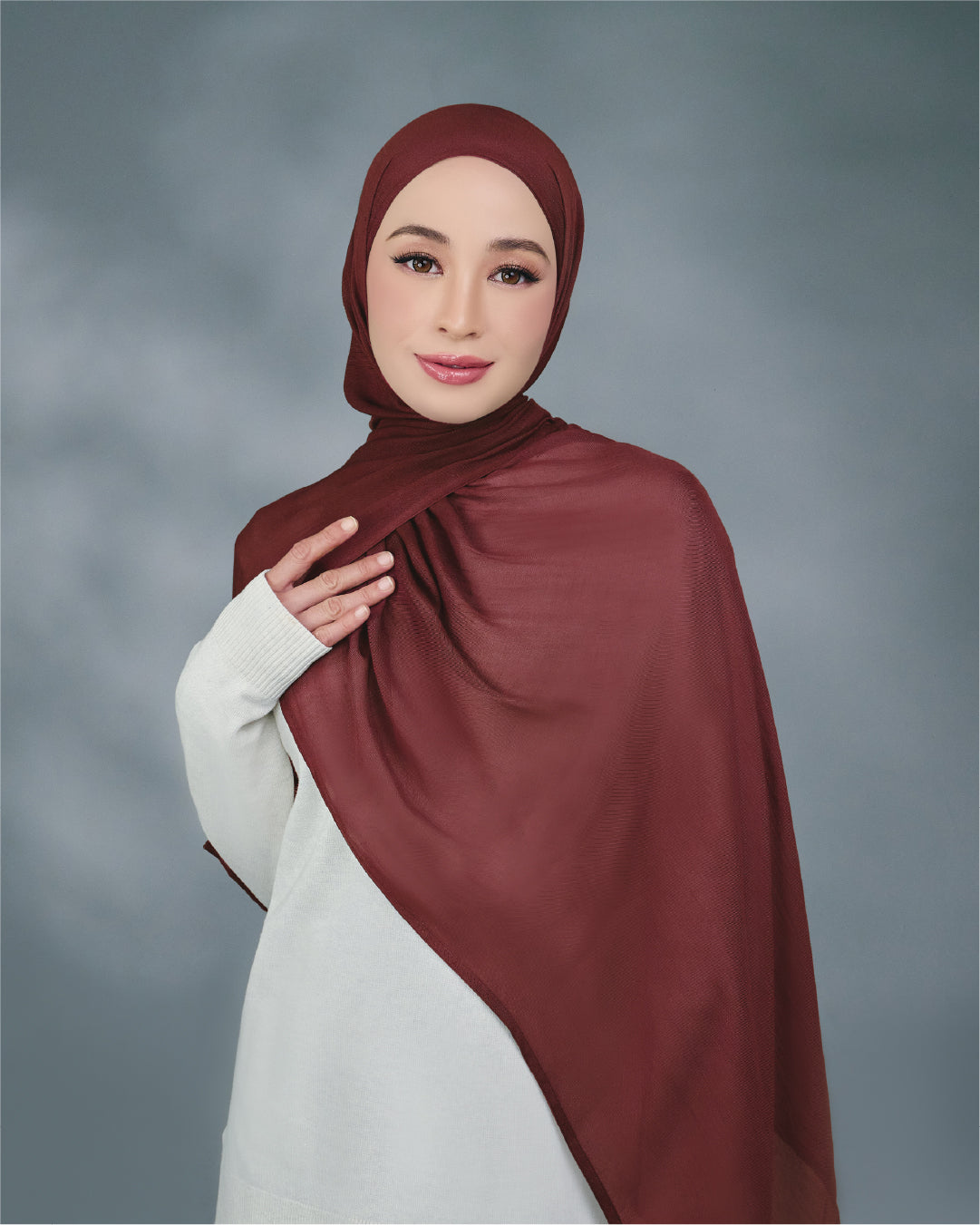 AZ NYNA SHAWL MERLOT