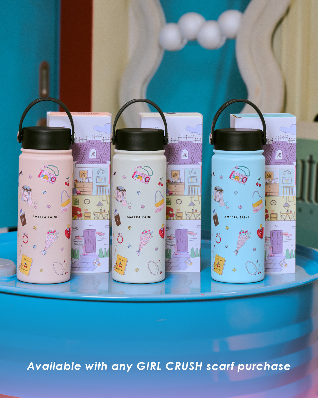 AZ GIRL CRUSH SHAWL MAGNOLIA & MONTIGO TUMBLER MIDTOWN BLUE (18oz) [COMBO]