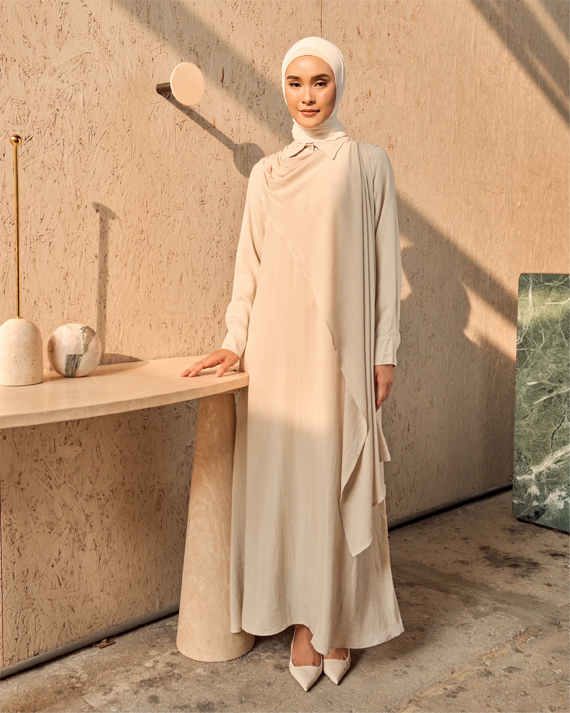 OREDIA DRESS - ALABESTER