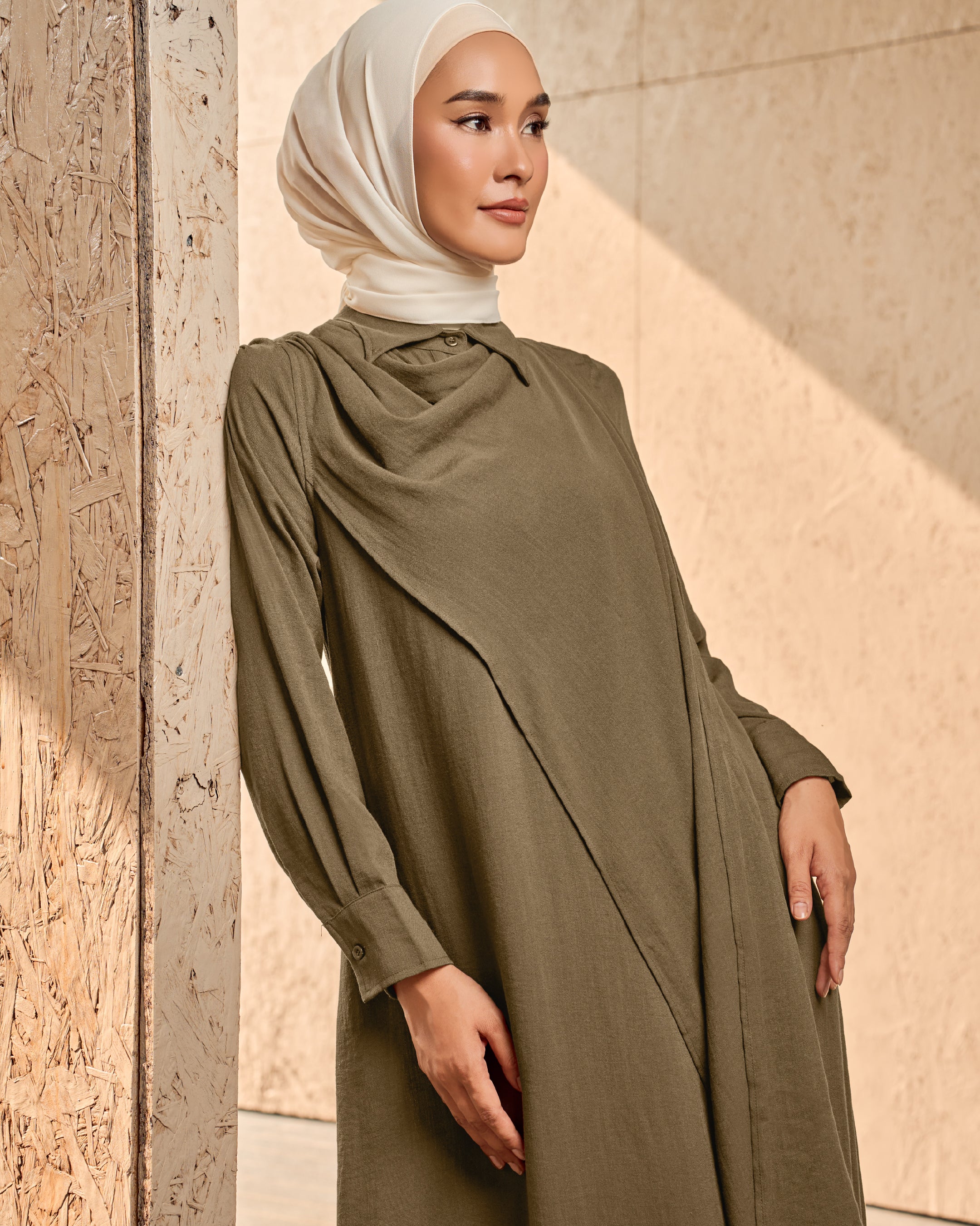 OREDIA DRESS - OLIVE