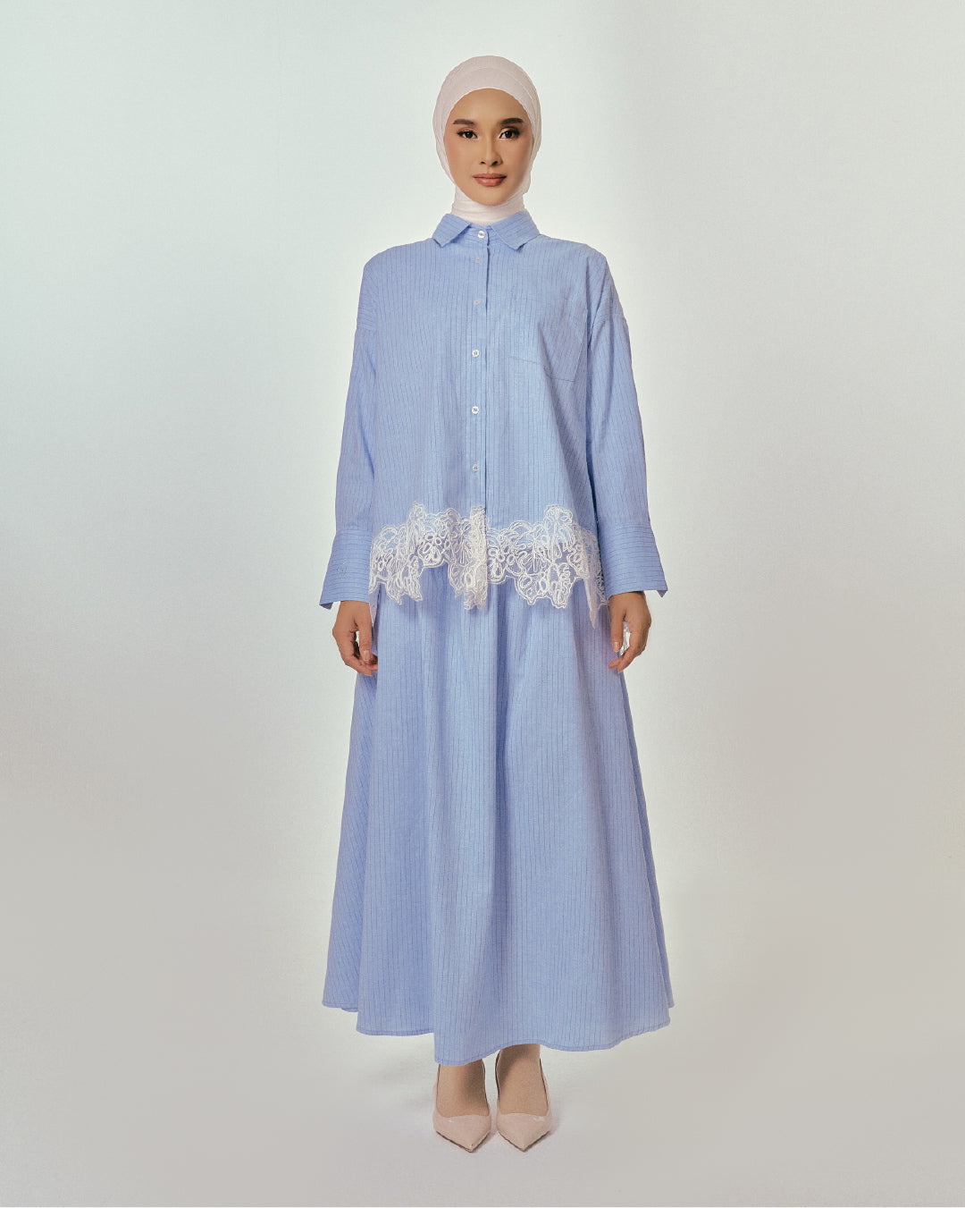 THE APRIL STRIPE SET WHISPER BLUE