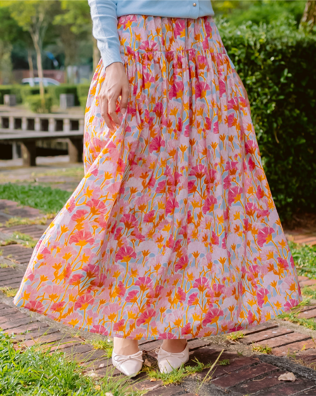 WANDERBLOOM SKIRT PINK TULIPS
