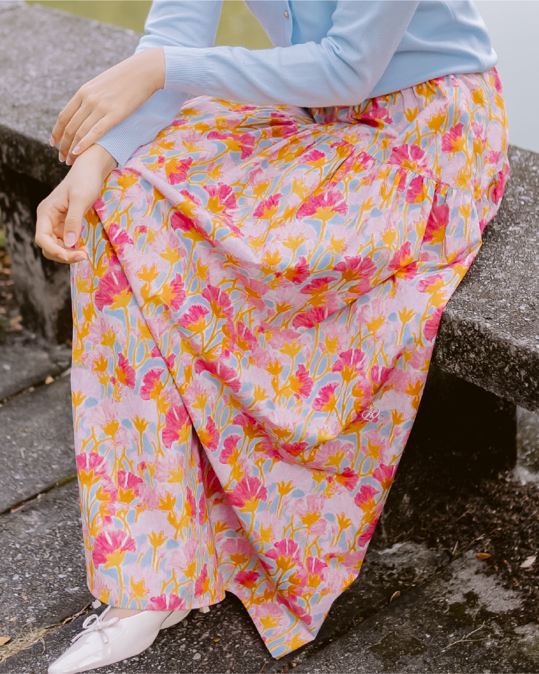 WANDERBLOOM SKIRT PINK TULIPS