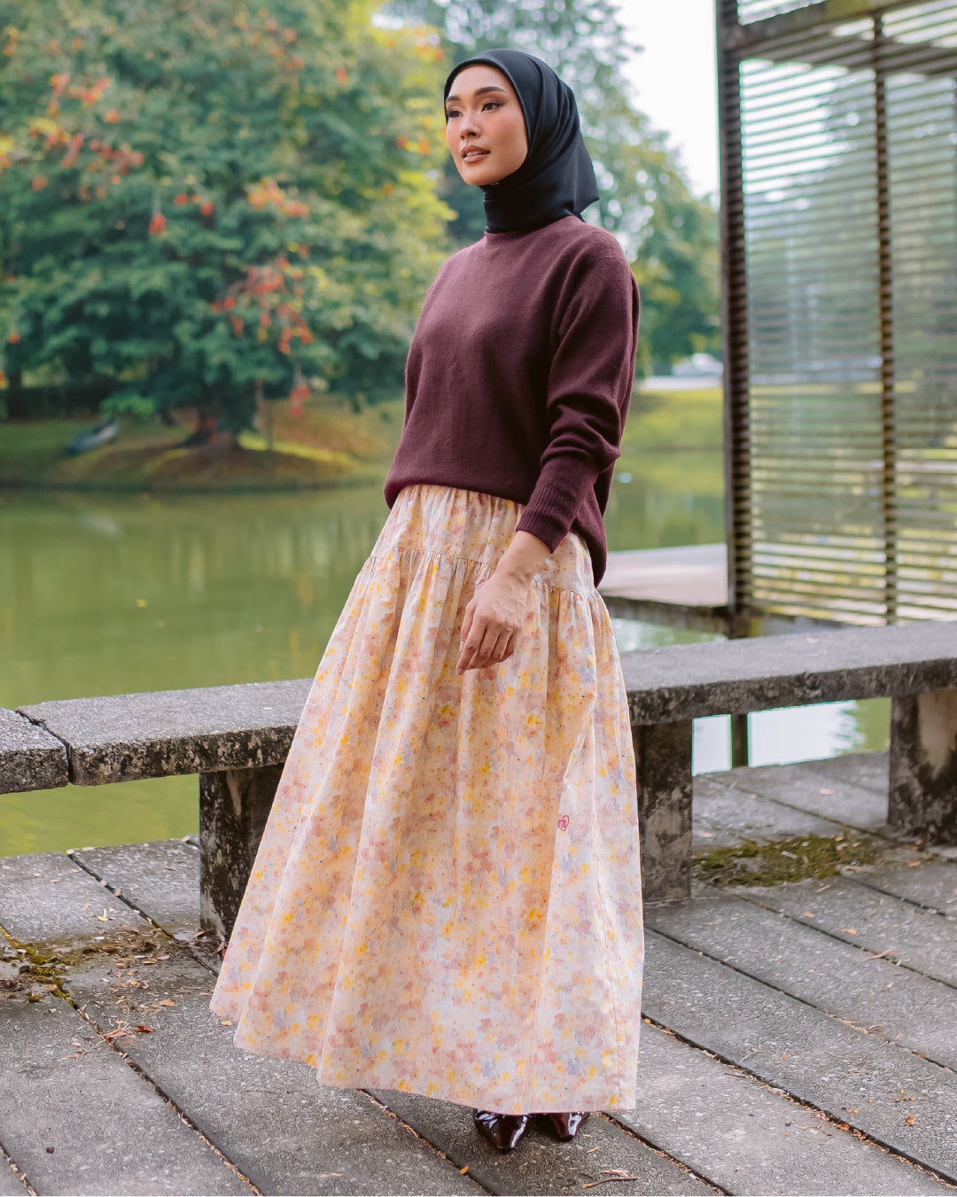 WANDERBLOOM SKIRT CARAMEL DAISY