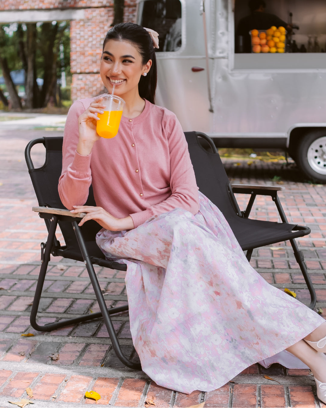 WANDERBLOOM SKIRT BLUSH DAHLIA