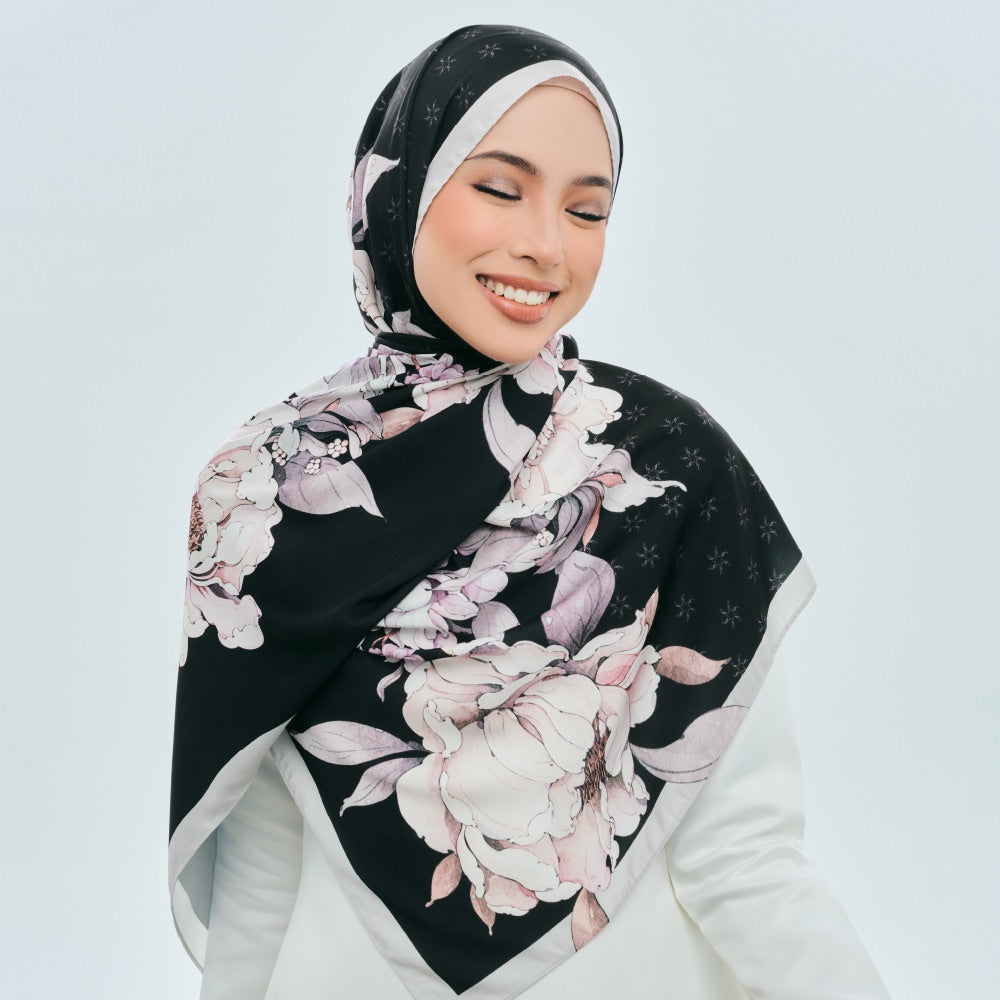 AZ ASHA SHAWL BLUSHING BLACK