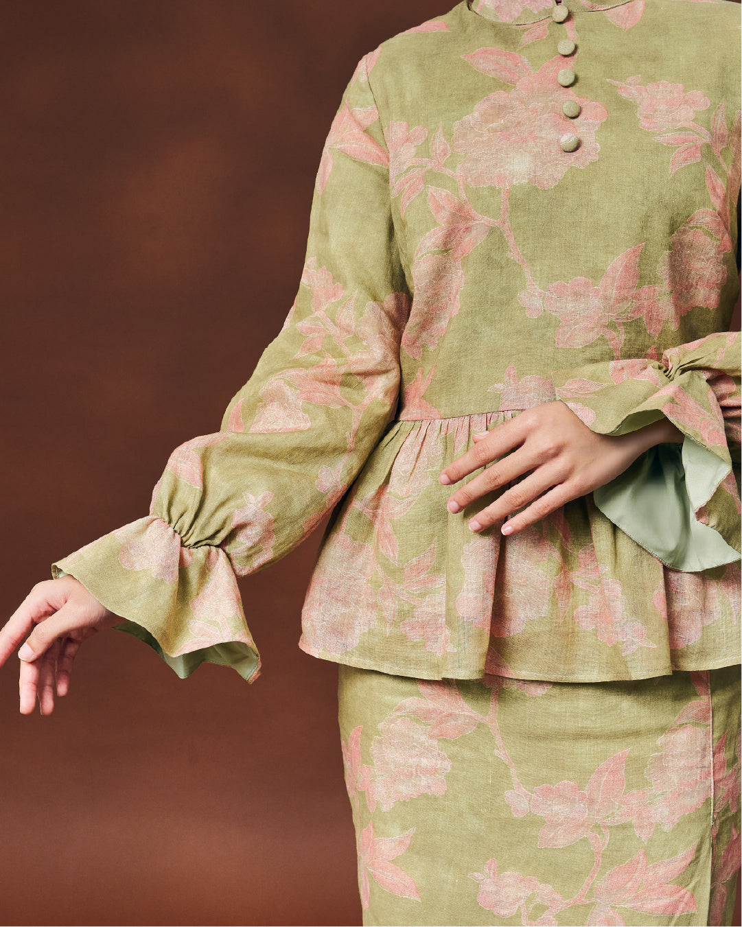 PART II: IRAMA - IRIS PEPLUM KURUNG PEAR GREEN