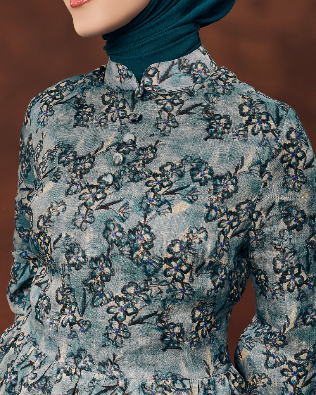 PART II: IRAMA - IRIS PEPLUM KURUNG TEAL BLUE