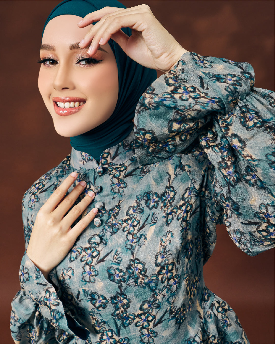 PART II: IRAMA - IRIS PEPLUM KURUNG TEAL BLUE