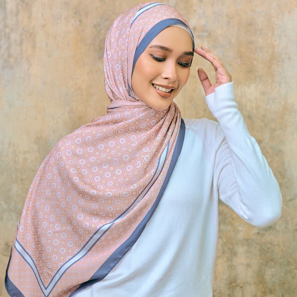 AZ THALIA SHAWL APRICOT GRAY