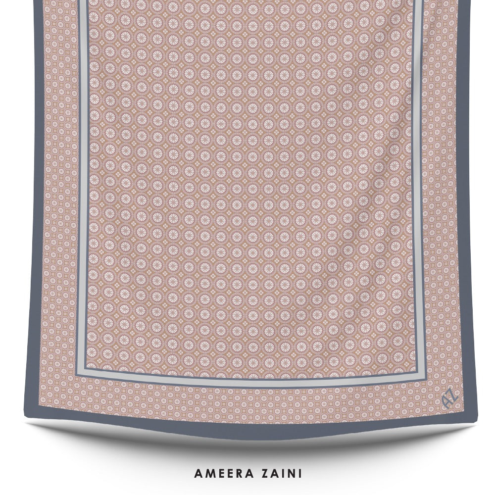 AZ THALIA SHAWL APRICOT GRAY